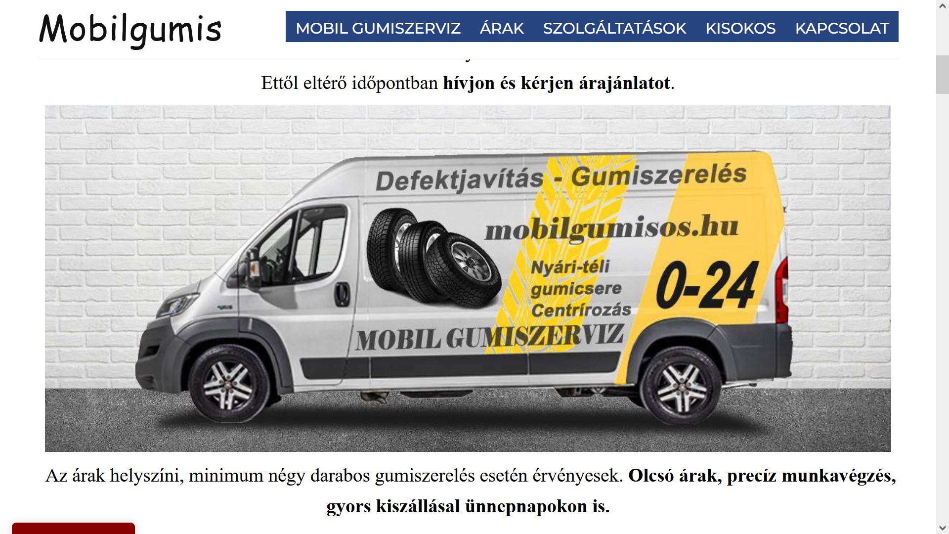 Mobilgumis szolgáltatás