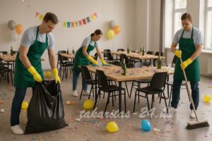 Rendezvény utáni takarítás